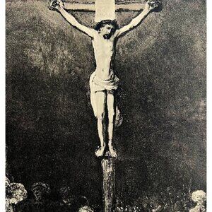 Rembrandt 1944 Jesus Christ On The Cross Phaidon Gravure Phaidon Print DWU9